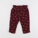H&M - pantalon doublé rouge - 6 mois