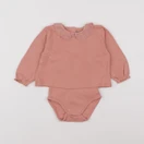 Vertbaudet - body tee-shirt rose - 9 mois