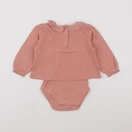 Vertbaudet - body tee-shirt rose - 9 mois