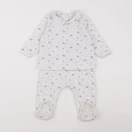 Vertbaudet - pyjama velours blanc - 9 mois