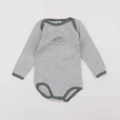 Petit Bateau - body gris - 18 mois