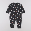 H&M - combinaison coton gris - 6/9 mois