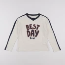Monoprix - tee-shirt beige - 8 ans