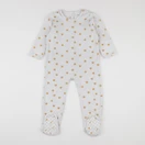 Vertbaudet - pyjama velours blanc, jaune - 3 ans