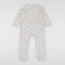 Vertbaudet - pyjama velours blanc, jaune - 3 ans