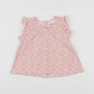 Vertbaudet - tee-shirt blanc, rose - 24 mois