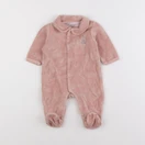 Vertbaudet - pyjama velours rose - 3 mois
