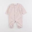 Vertbaudet - pyjama velours rose - 3 mois