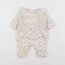 Vertbaudet - pyjama coton beige - 1 mois