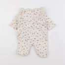 Vertbaudet - pyjama coton beige - 1 mois