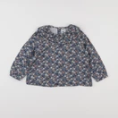 Petit Bateau - blouse bleu - 36 mois