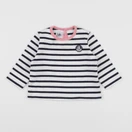 Petit Bateau - sweat blanc - 6 mois