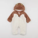 Vertbaudet - sur-pyjama blanc, marron - 6 mois