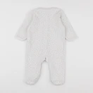 Vertbaudet - pyjama velours blanc - 9 mois