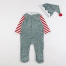 Vertbaudet - pyjama velours vert - 18 mois