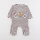 Vertbaudet - pyjama velours beige - 3 mois