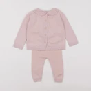 Vertbaudet - ensemble rose - 6 mois