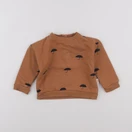 Monoprix - sweat marron - 6/9 mois