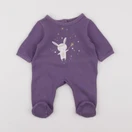 Vertbaudet - pyjama coton violet - 1 mois