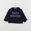 Boutchou - sweat bleu - 6 mois