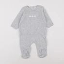 Vertbaudet - pyjama velours gris - 6 mois