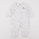 Vertbaudet - pyjama velours blanc - 6 mois