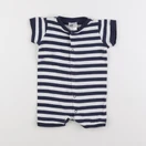 H&M - pyjama coton bleu, blanc - 2/4 ans