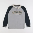 Vertbaudet - polo gris, vert - 12 ans