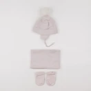 Vertbaudet - ensemble bonnet/moufles/tour de cou rose - 2/3 ans