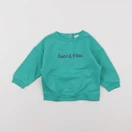 Vertbaudet - sweat vert - 12 mois