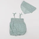 Boutchou - ensemble combinaison courte vert - 6 mois