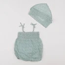Boutchou - ensemble combinaison courte vert - 6 mois