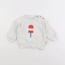 Piupiuchick - sweat blanc - 6 mois
