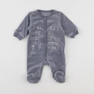 Vertbaudet - pyjama velours bleu - 1 mois