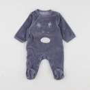 Vertbaudet - pyjama velours bleu - 1 mois
