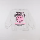 Zara - sweat imprimé au dos blanc - 10 ans