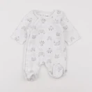 Tape à l'oeil - pyjama velours blanc - 0 mois