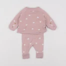 Vertbaudet - ensemble rose - 0 mois