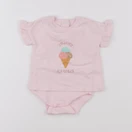 Vertbaudet - body tee-shirt rose - 3 mois