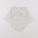 Vertbaudet - body tee-shirt beige - 6 mois