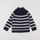Vertbaudet - pull bleu, blanc - 4 ans