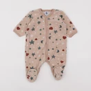 Petit Bateau - pyjama velours marron - 3 mois