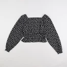 IKKS - blouse noir, blanc - 12 ans