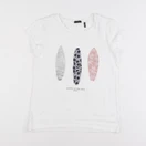 IKKS - tee-shirt blanc - 10 ans