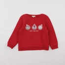Vertbaudet - sweat rouge, or - 5 ans