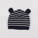 Petit Bateau - bonnet blanc, bleu - 6 mois