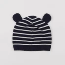Petit Bateau - bonnet blanc, bleu - 6 mois