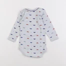 Petit Bateau - body gris - 12 mois