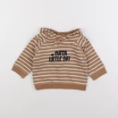 Vertbaudet - sweat marron - 12 mois