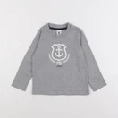 Petit Bateau - tee-shirt gris - 3 ans